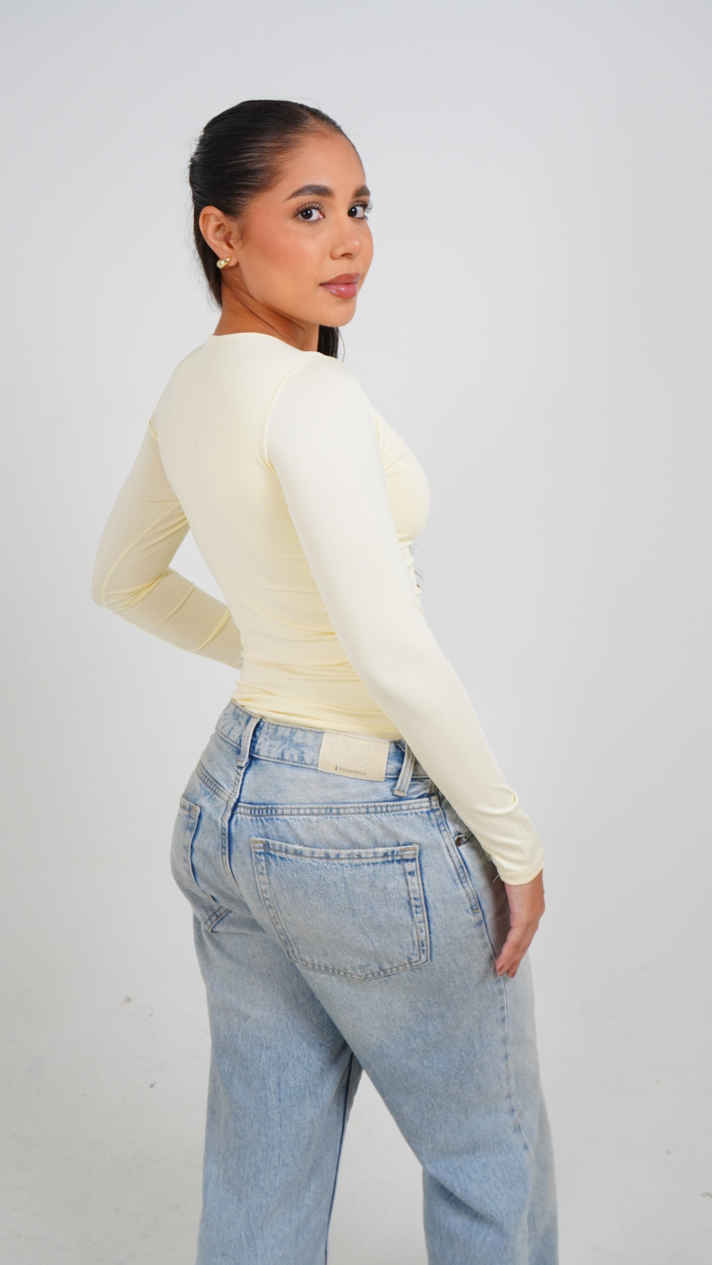 Body Manga Larga Cuello Redondo