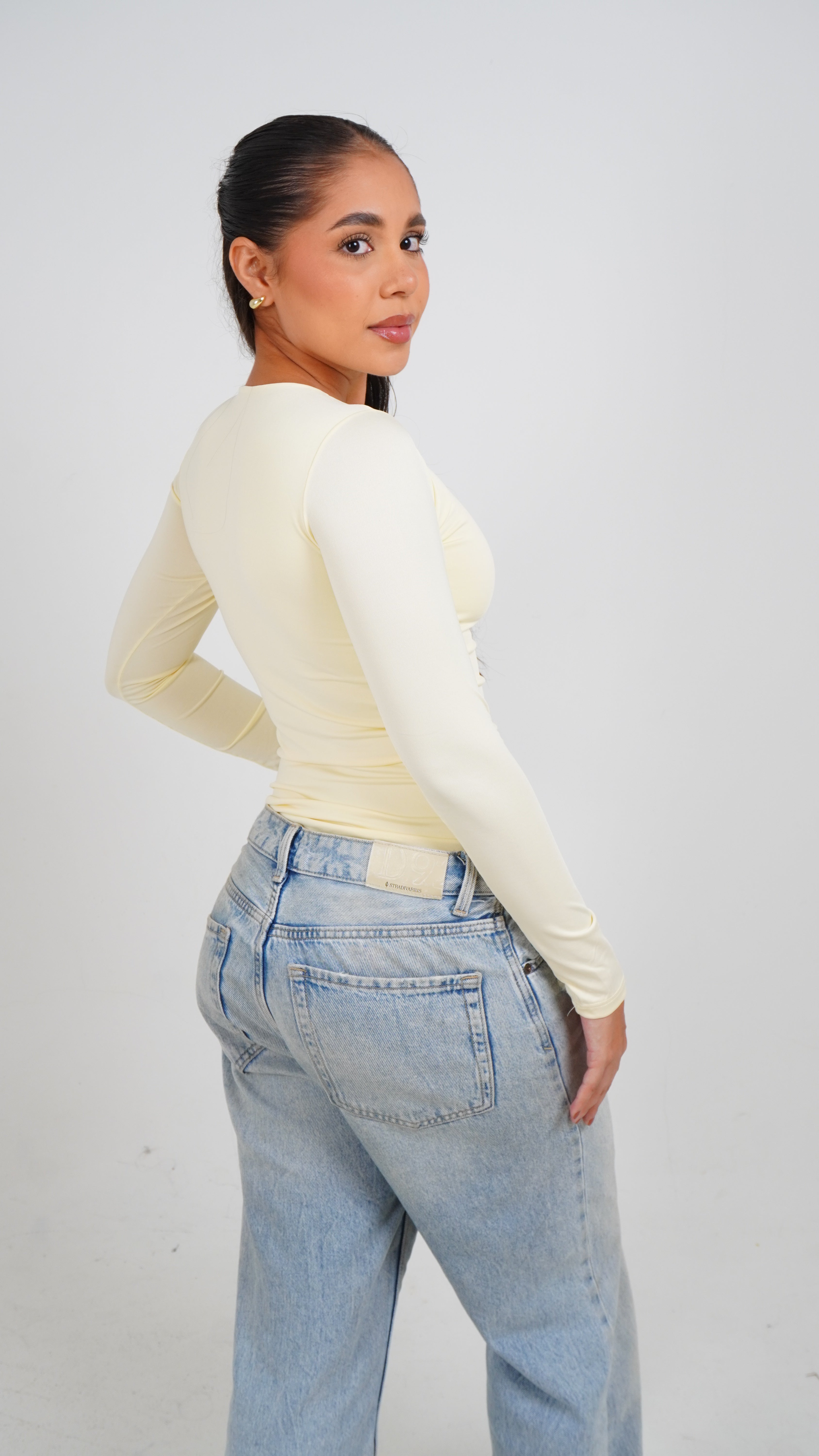 Body Manga Larga Cuello Redondo