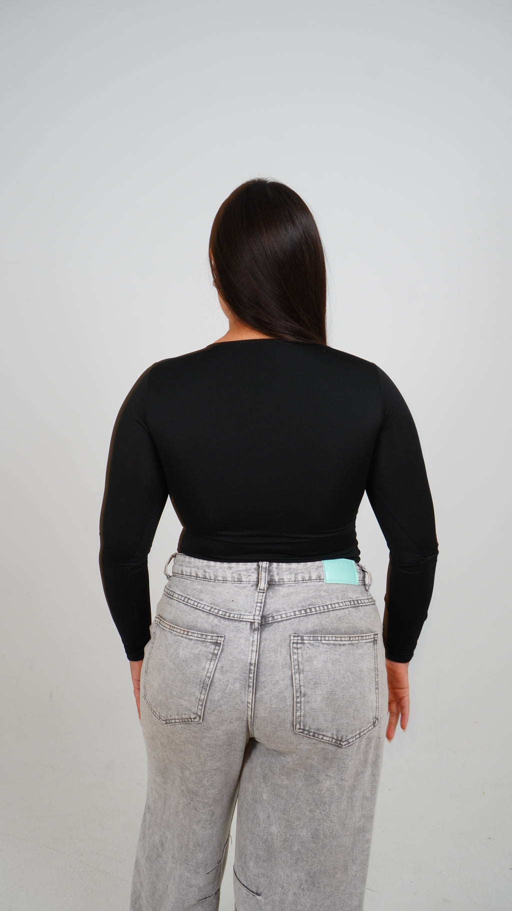 Body Manga Larga Cuello Redondo