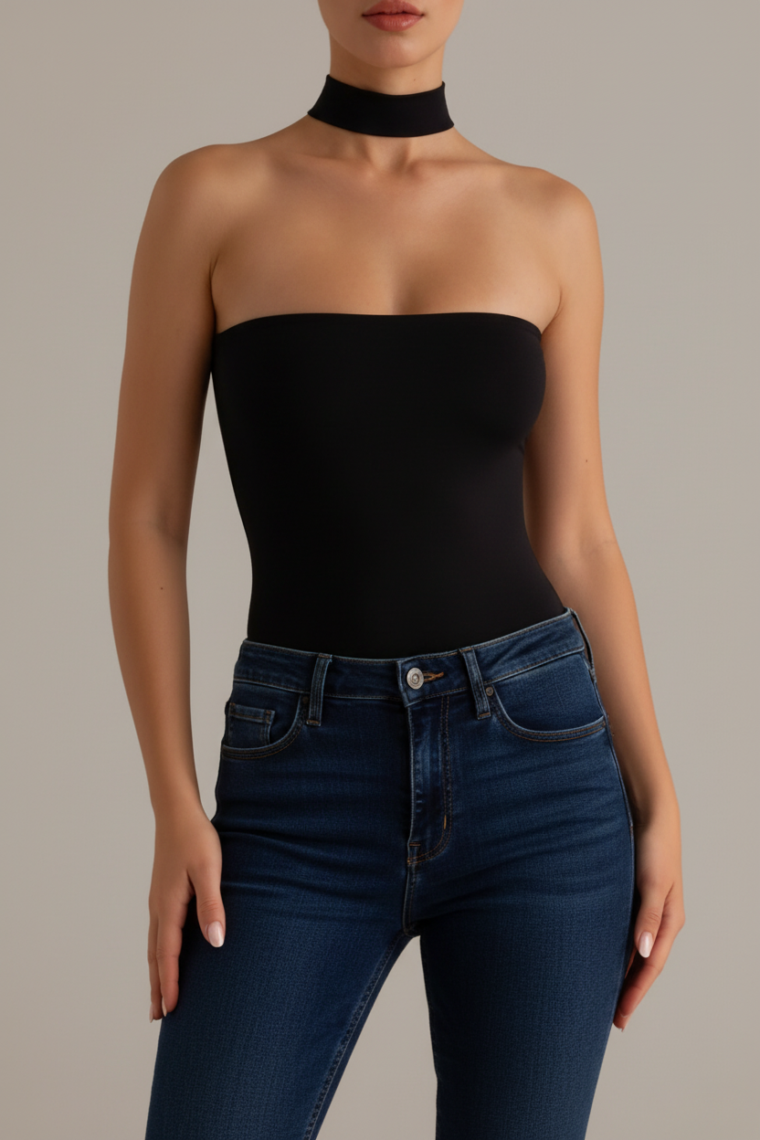 Body Negro + Skinny jeans oscuros